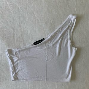 One-shoulder crop top